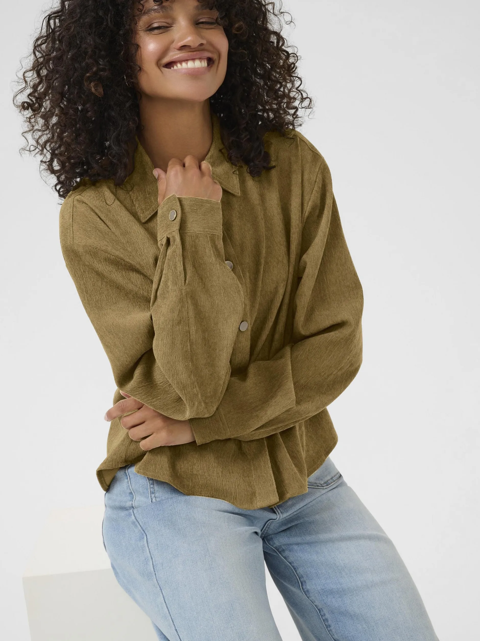 Kaffe Damen Hemdbluse KAvera in braun
