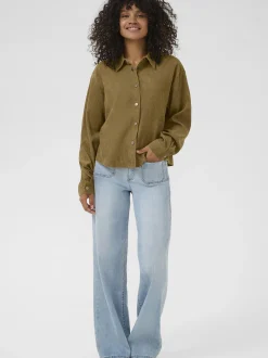 Kaffe Damen Hemdbluse KAvera in braun