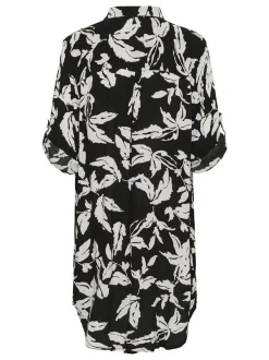 Kaffe Damen Hemdblusenkleid KAhildur in schwarz