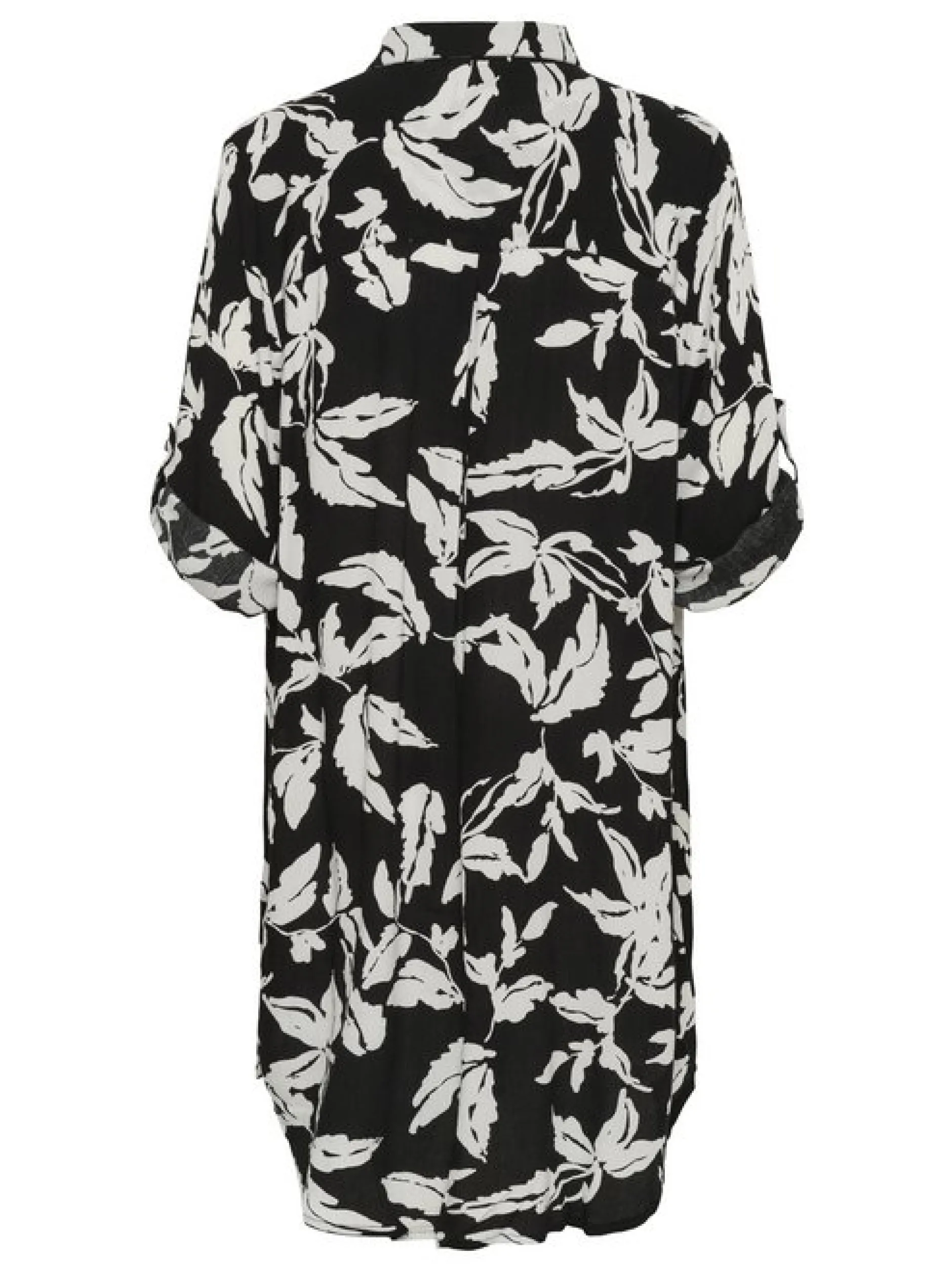 Kaffe Damen Hemdblusenkleid KAhildur in schwarz