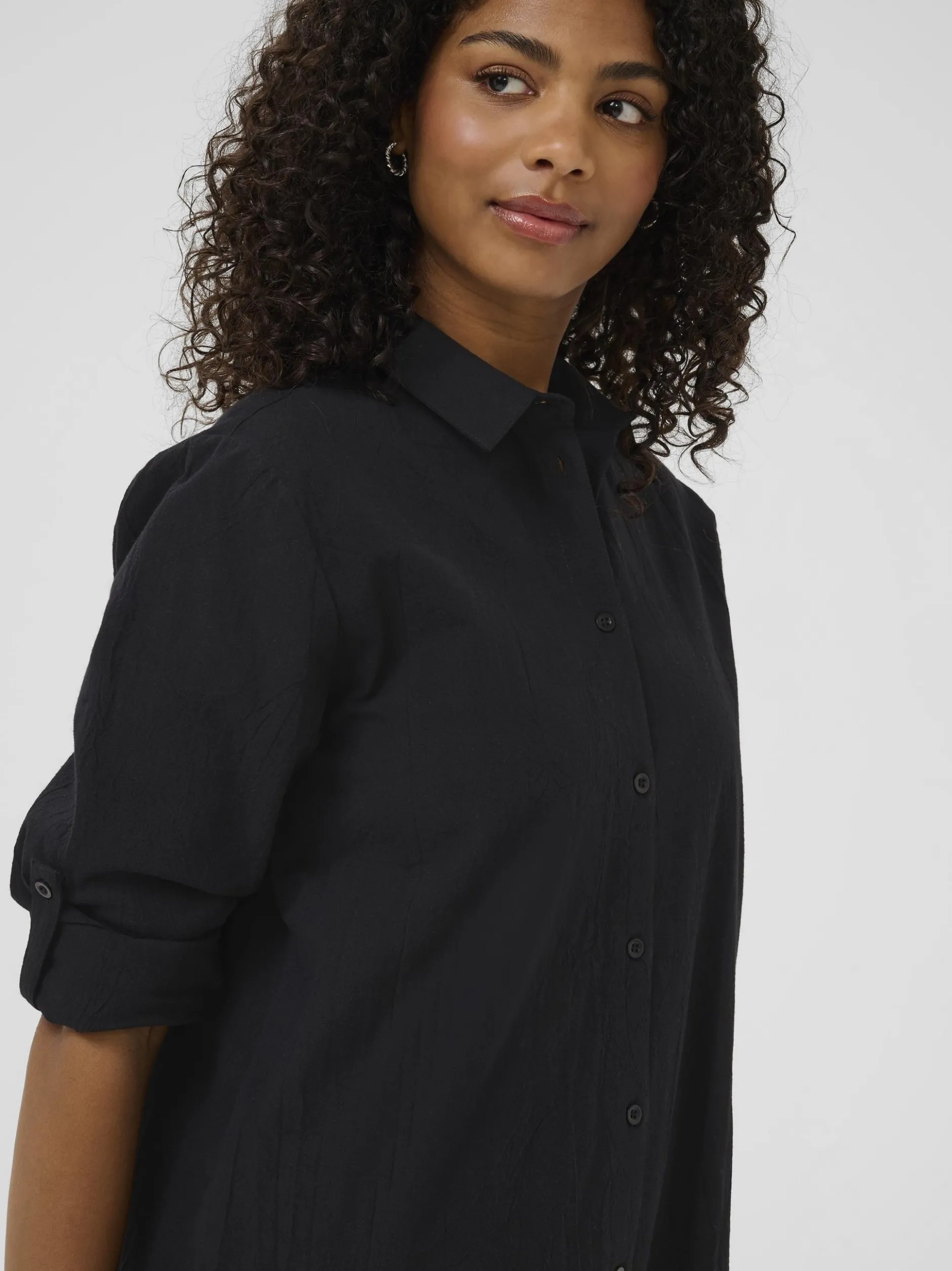 Kaffe Damen Hemdkleid KANaya in schwarz