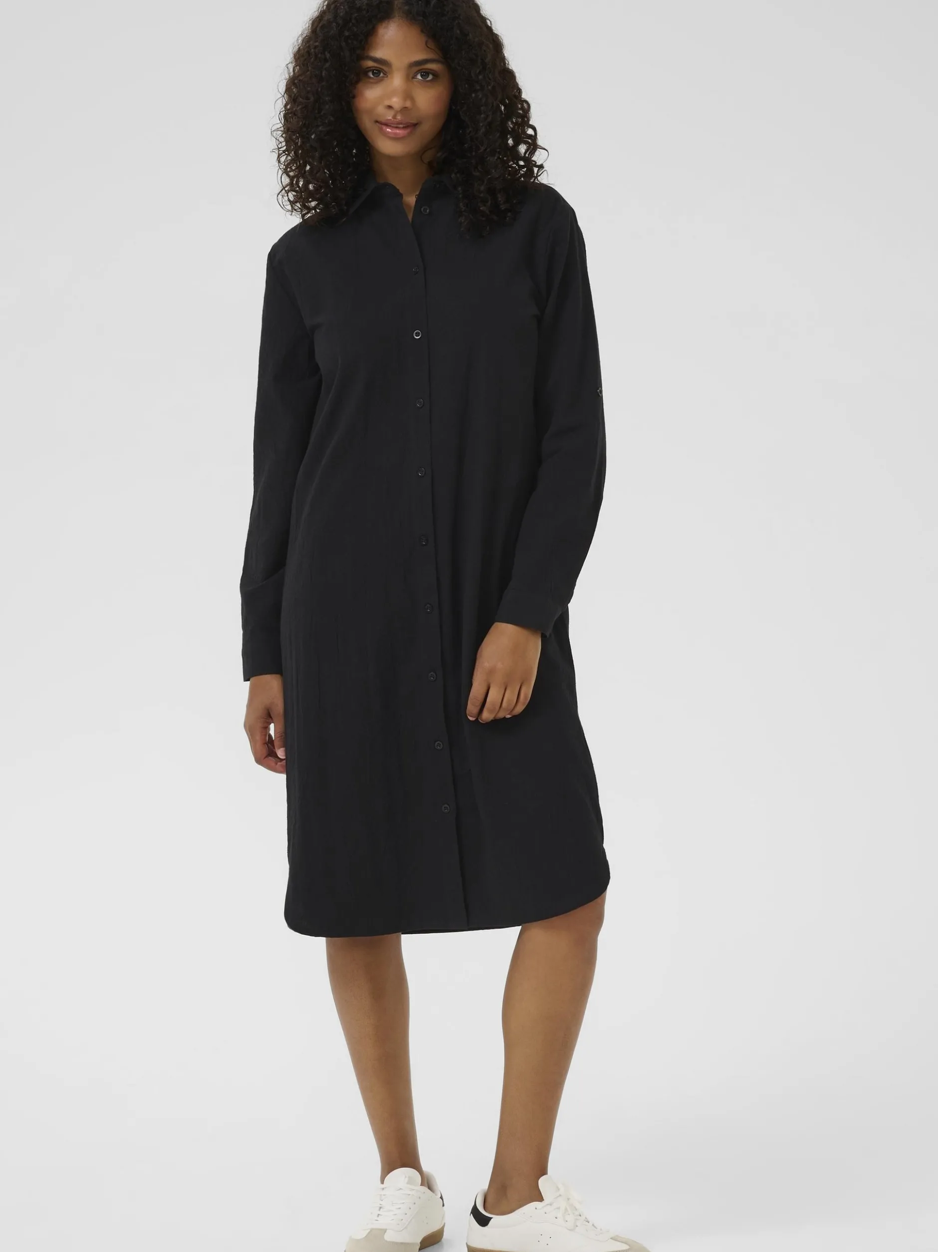 Kaffe Damen Hemdkleid KANaya in schwarz