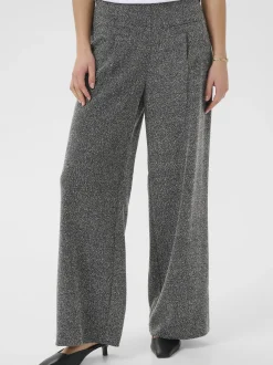 Kaffe Damen Hose KAalba Hohe Taille in anthrazit