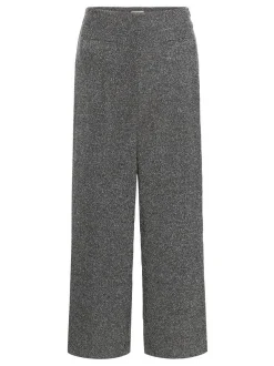 Kaffe Damen Hose KAalba Hohe Taille in anthrazit
