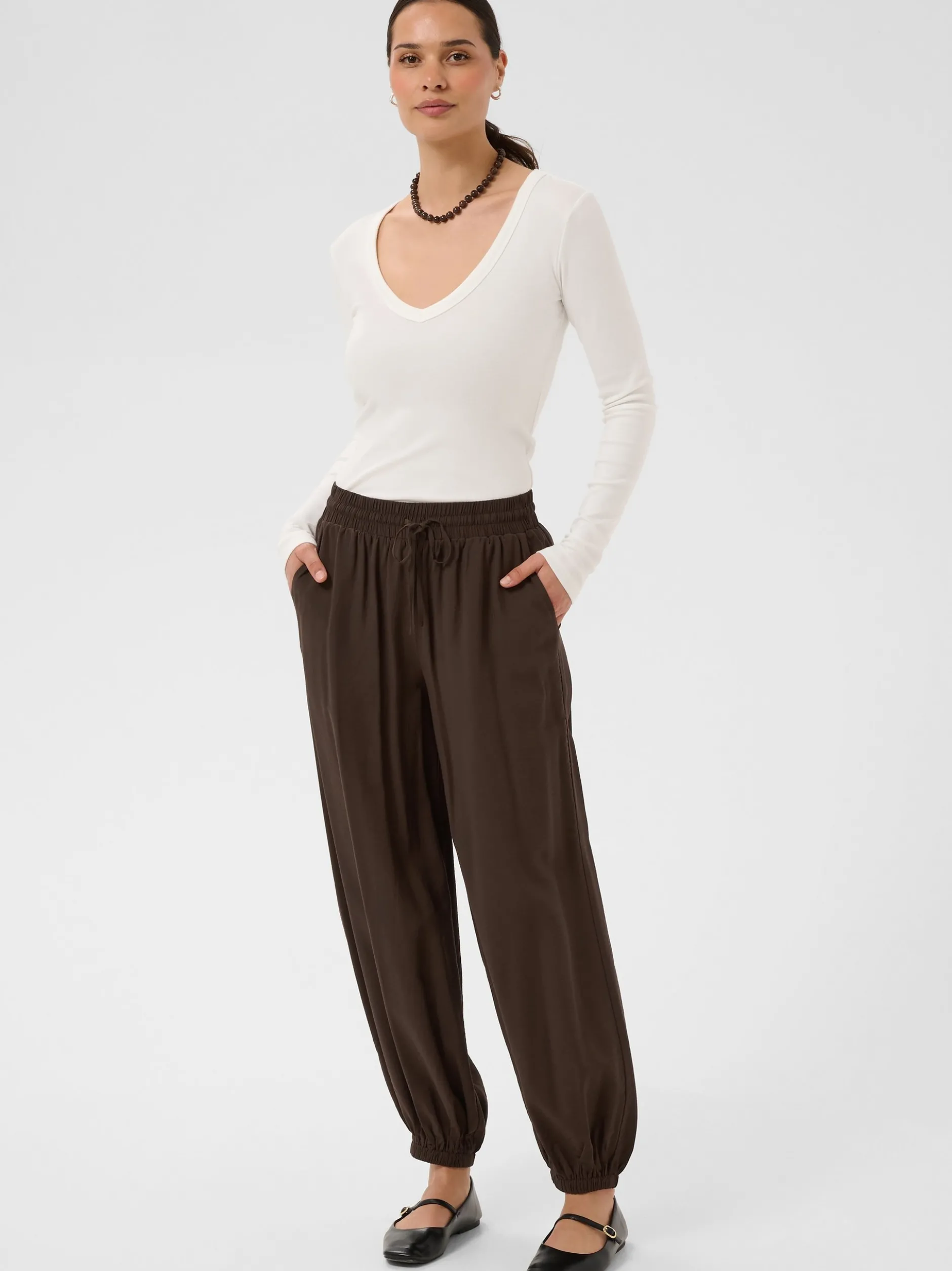 Kaffe Damen Hose KAalberta in braun