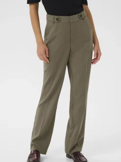 Kaffe Damen Hose KAmerle Hohe Taille in braun