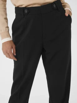 Kaffe Damen Hose KAmerle Hohe Taille in schwarz