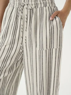 Kaffe Damen Hose KAmilia Hohe Taille in beige