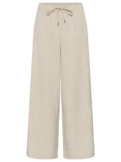 Kaffe Damen Hose KAomila in kitt