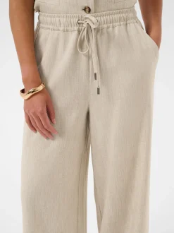 Kaffe Damen Hose KAomila in kitt