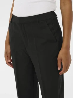Kaffe Damen Hose KAsakura Hohe Taille in schwarz