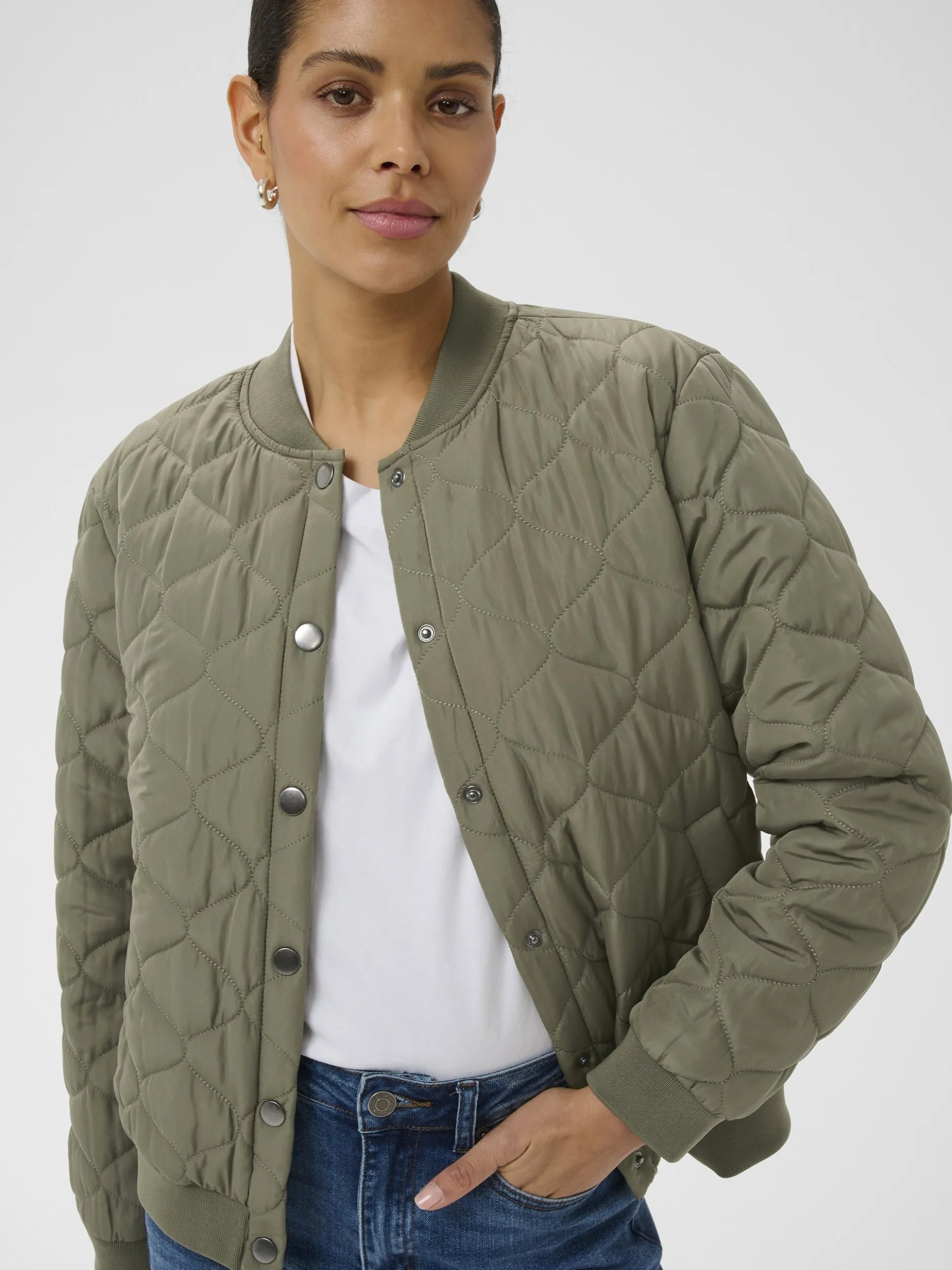 Kaffe Damen Jacke KAqiana in oliv