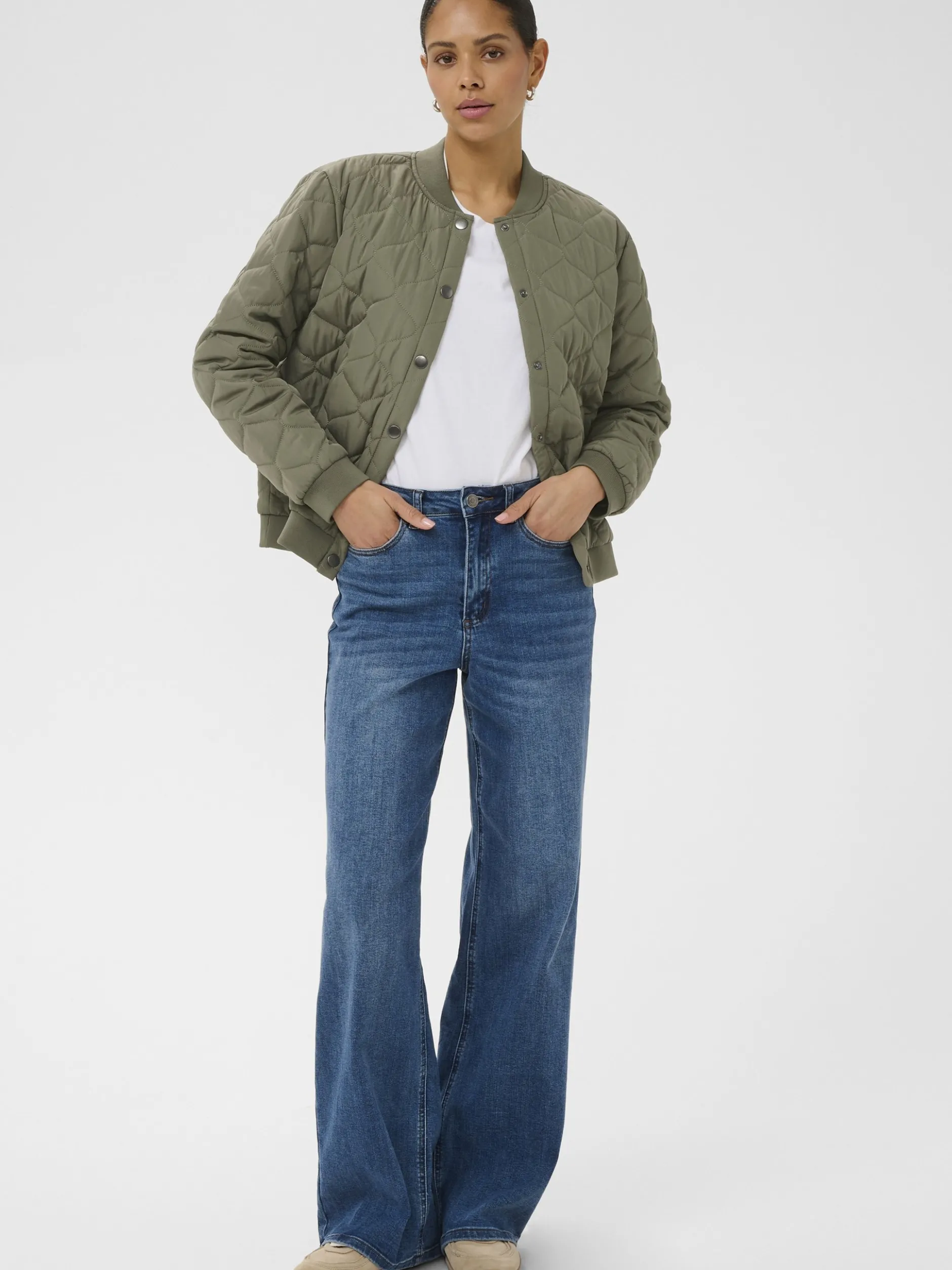 Kaffe Damen Jacke KAqiana in oliv
