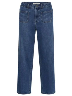 Kaffe Damen Jeans KAbrook Hohe Taille in blau