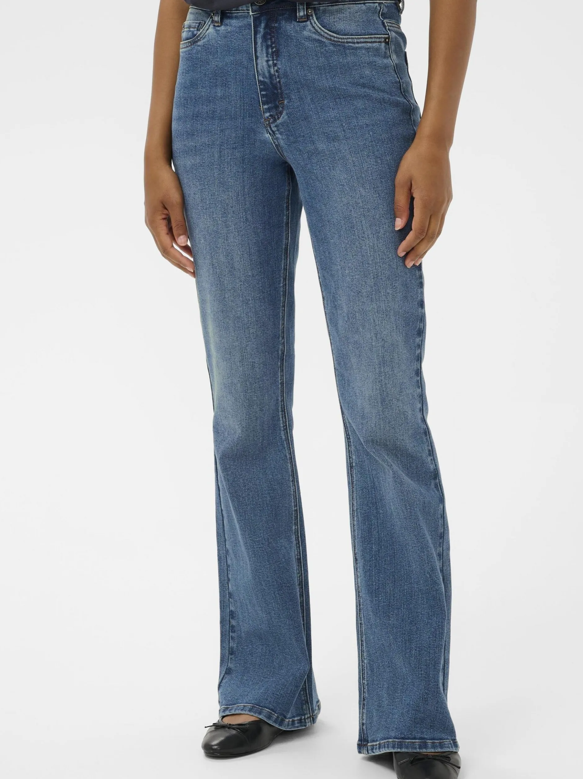 Kaffe Damen Jeans KAforest Hohe Taille in blau
