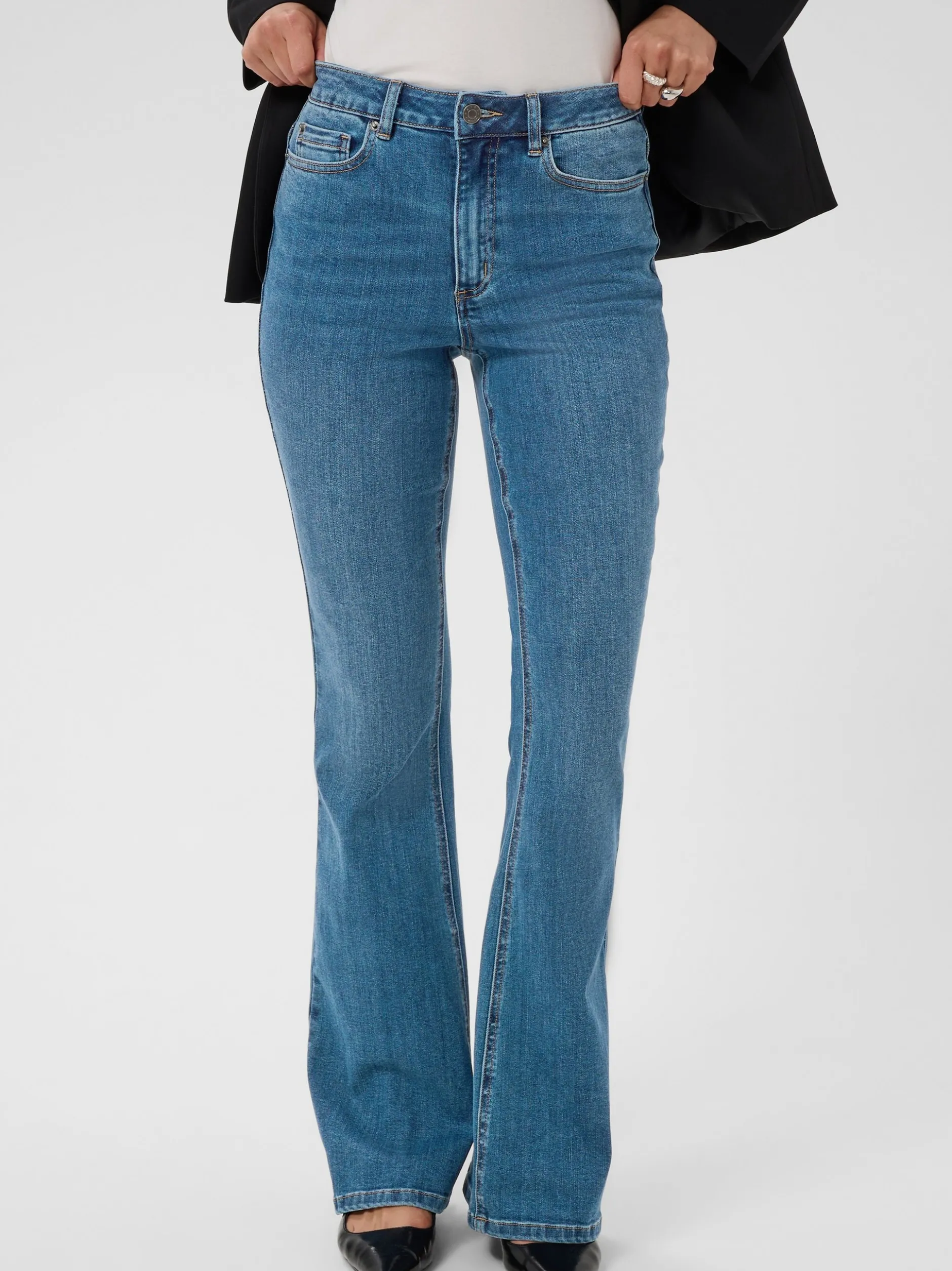 Kaffe Damen Jeans KAforest Hohe Taille in blau