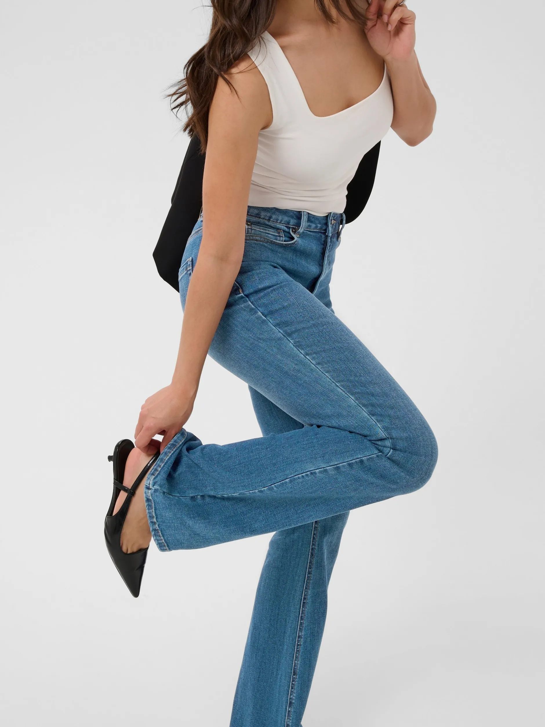 Kaffe Damen Jeans KAforest Hohe Taille in blau