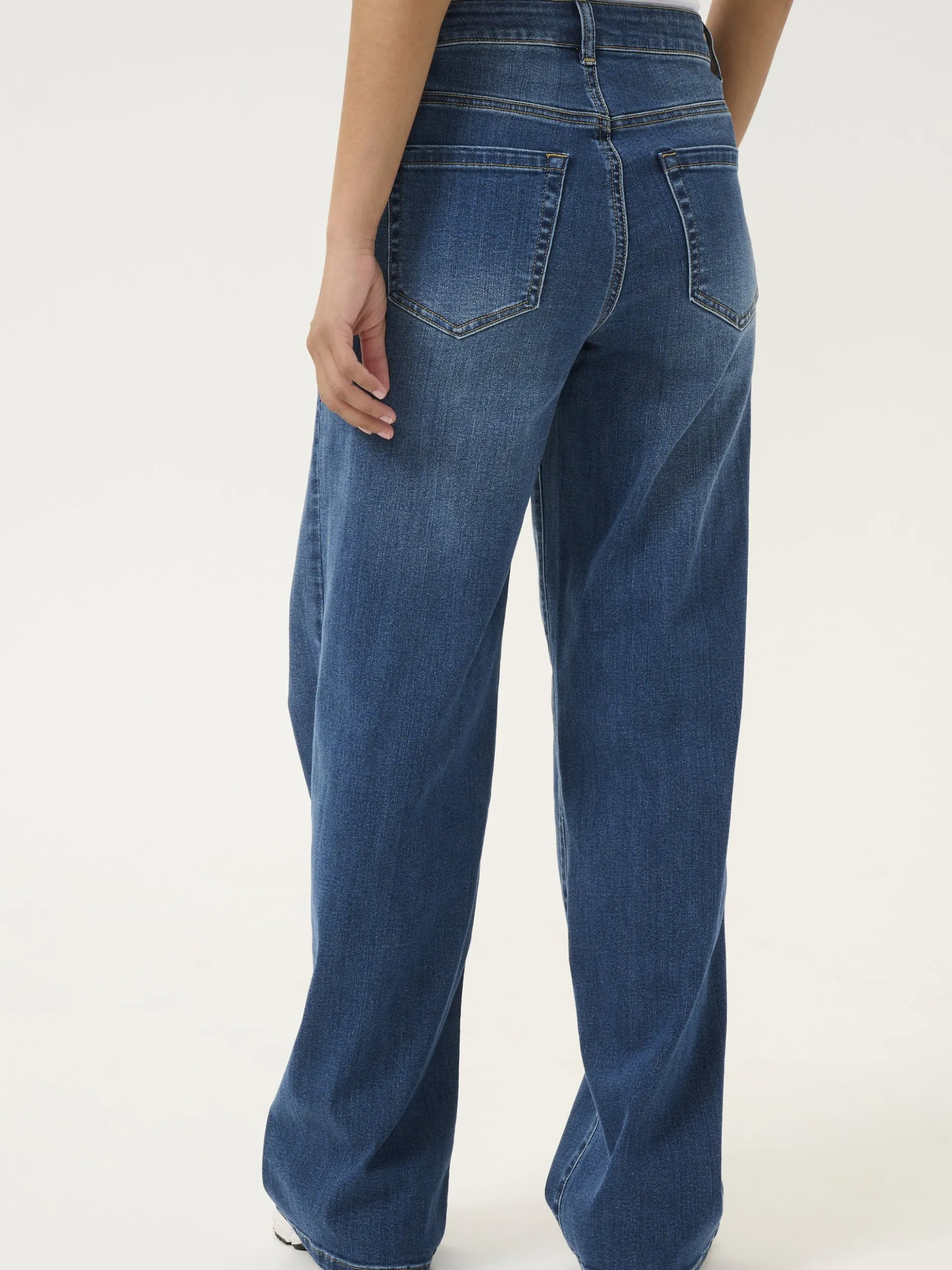 Kaffe Damen Jeans KAkarla Hohe Taille in blau