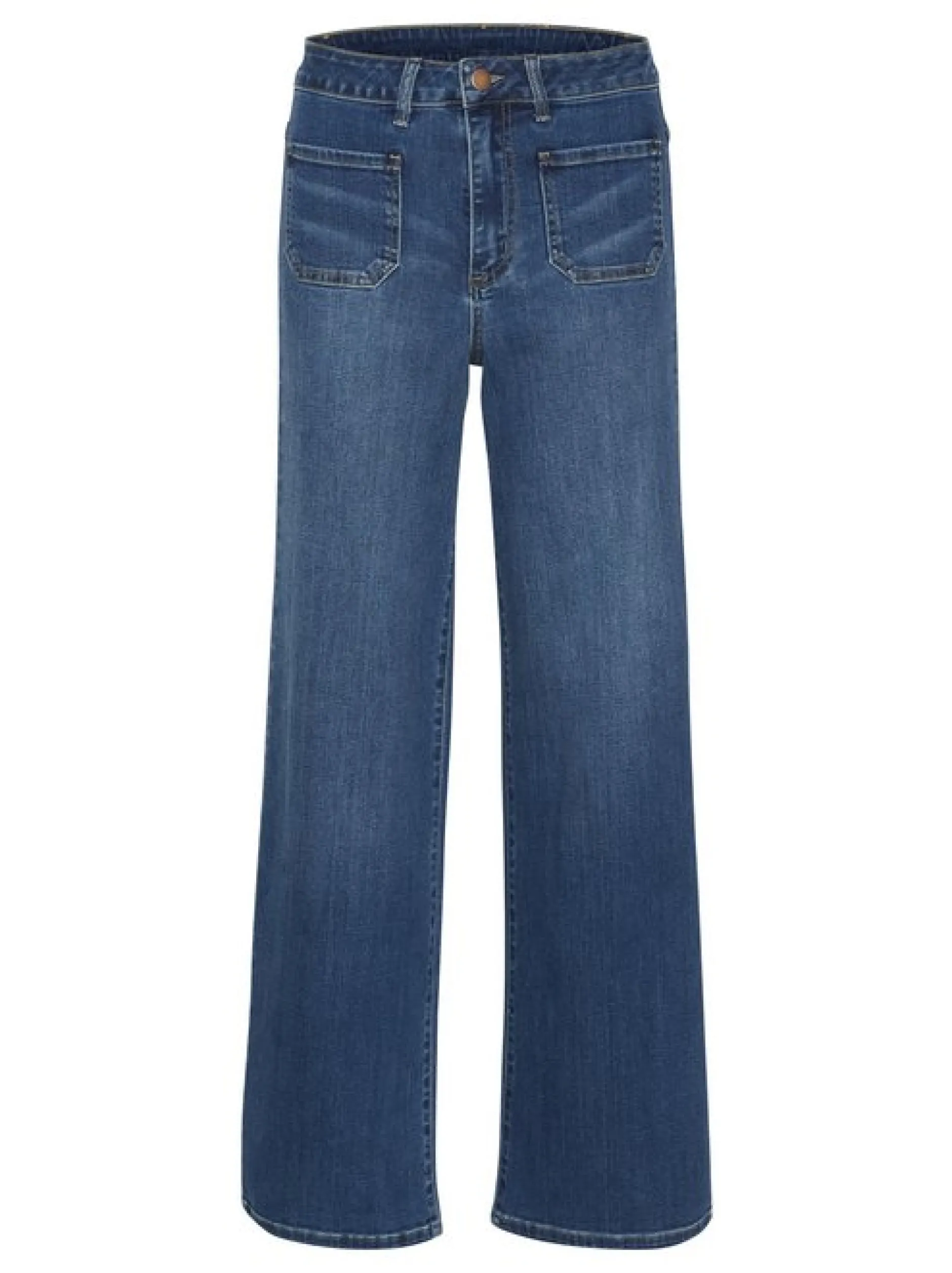 Kaffe Damen Jeans KAkarla Hohe Taille in blau