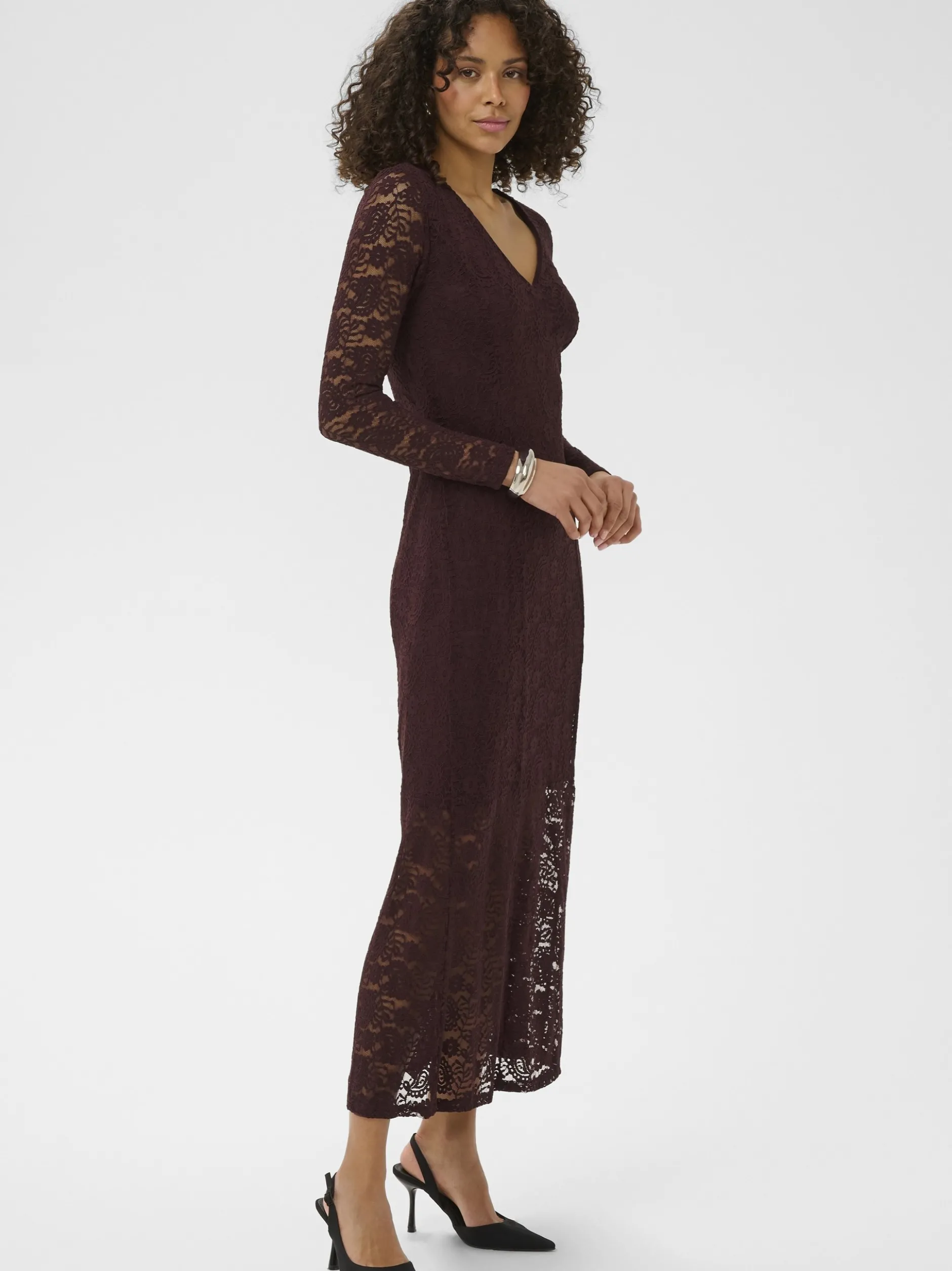 Kaffe Damen Jerseykleid KAlouisa in mocca