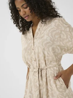 Kaffe Damen Kleid KAbarton in beige
