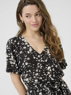 Kaffe Damen Kleid KAbeathe in schwarz