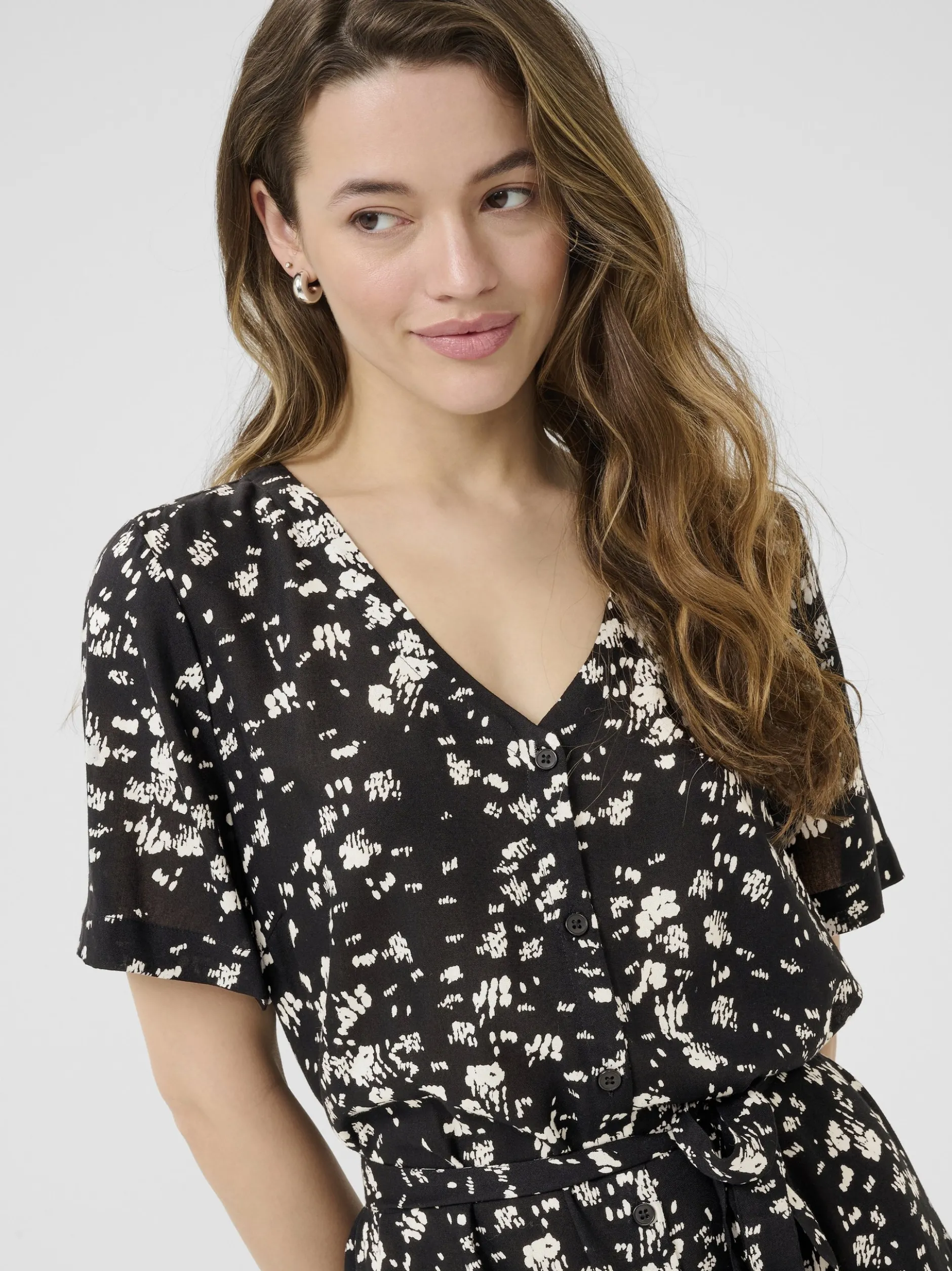 Kaffe Damen Kleid KAbeathe in schwarz