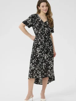 Kaffe Damen Kleid KAbeathe in schwarz