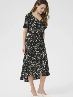 Kaffe Damen Kleid KAbeathe in schwarz
