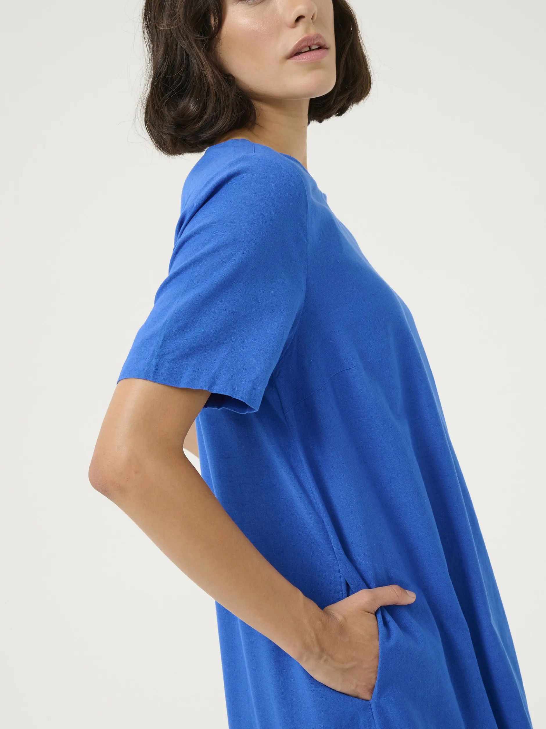 Kaffe Damen Kleid KAbellis in blau