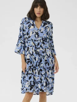 Kaffe Damen Kleid KAedita in blau