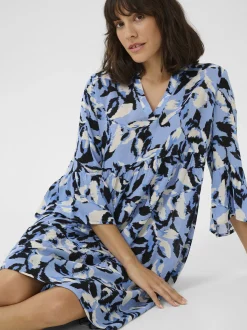 Kaffe Damen Kleid KAedita in blau