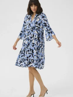 Kaffe Damen Kleid KAedita in blau