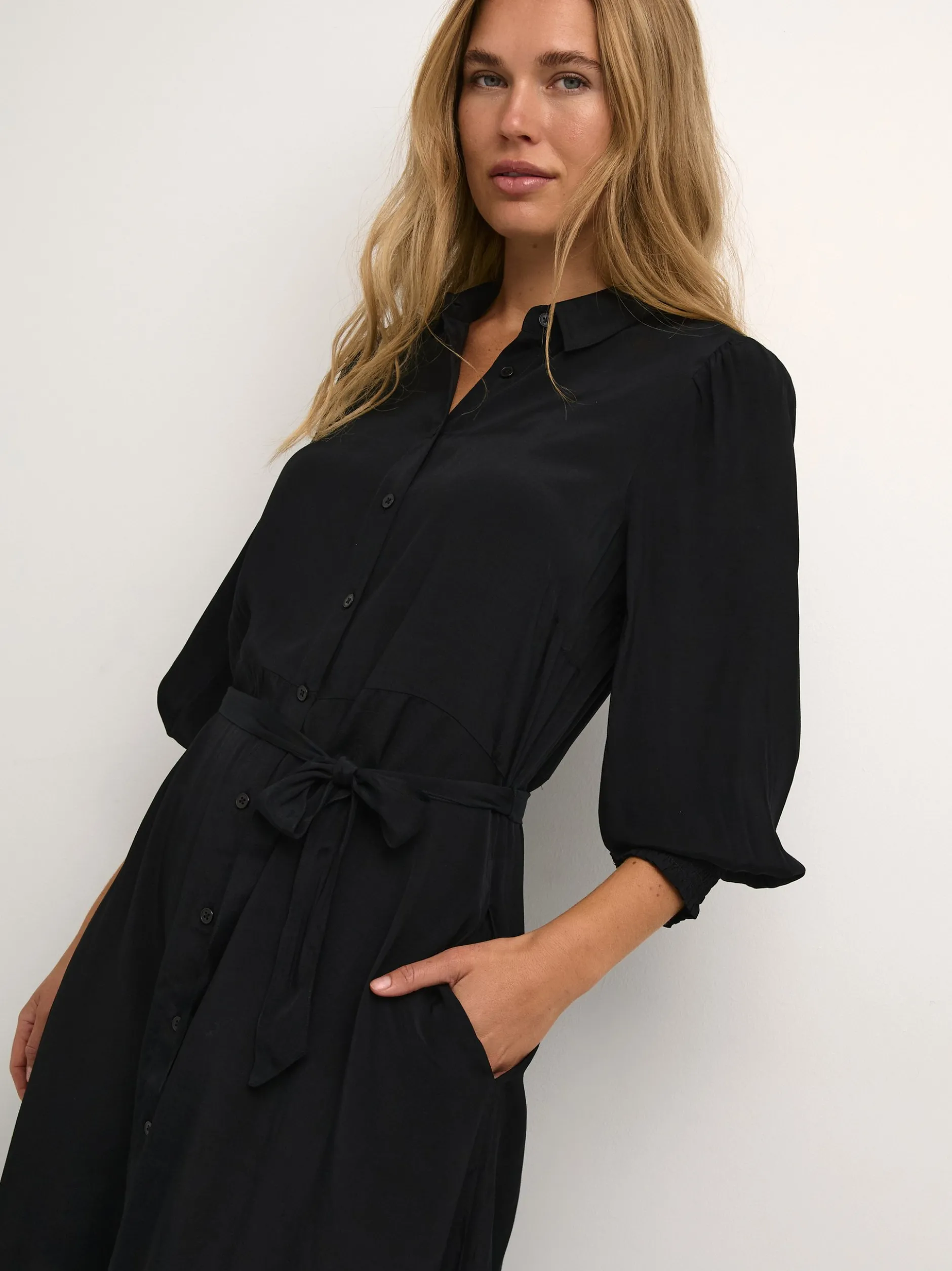Kaffe Damen Kleid KAemine in schwarz