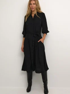 Kaffe Damen Kleid KAemine in schwarz