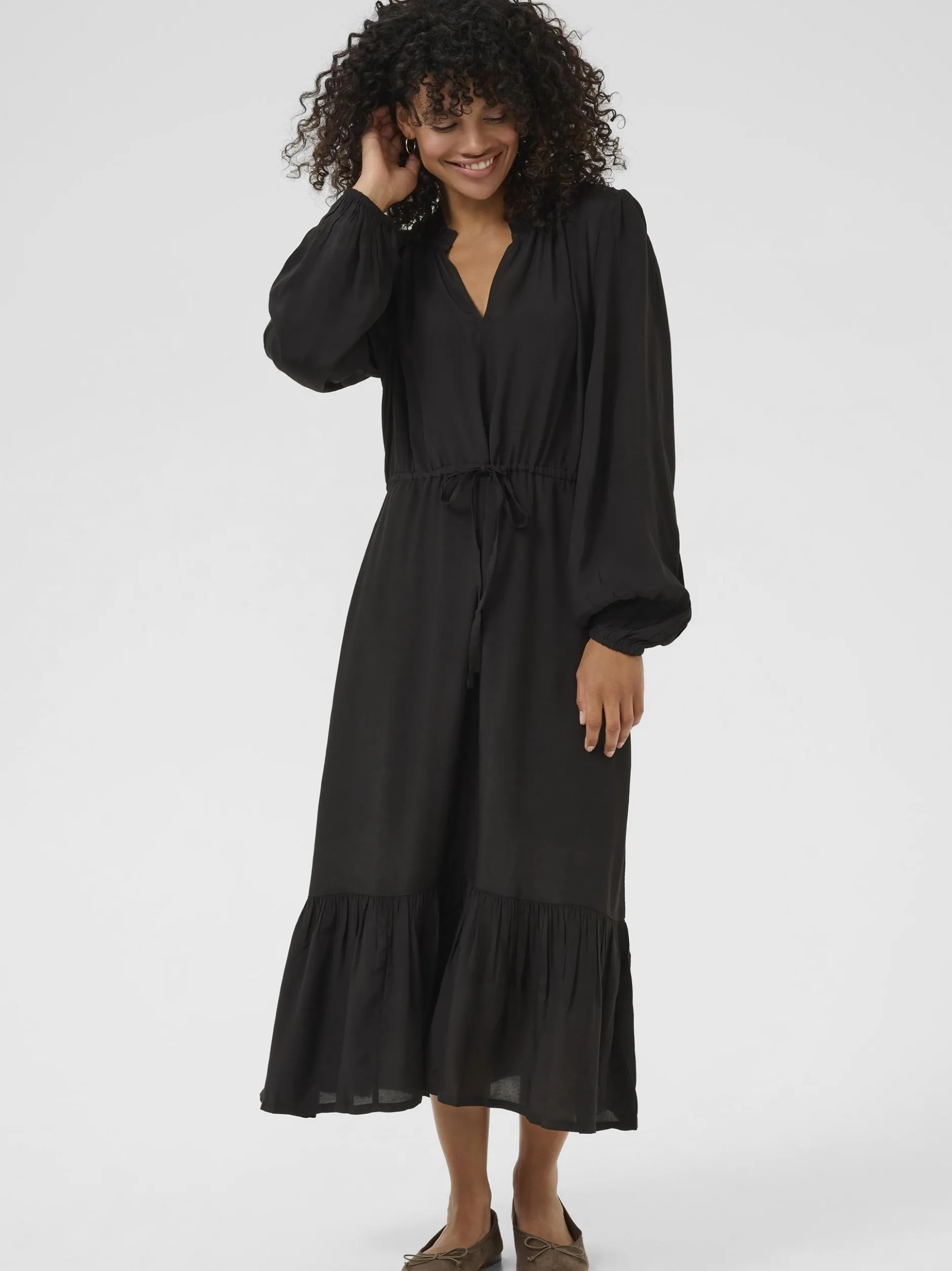 Kaffe Damen Kleid KAeverly in schwarz
