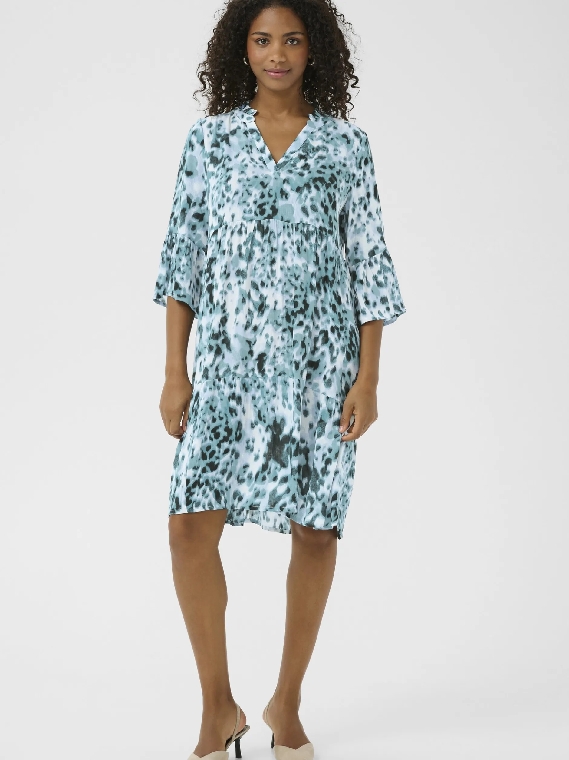 Kaffe Damen Kleid KAhera in petrol