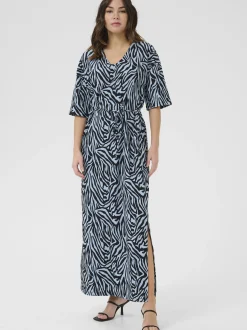 Kaffe Damen Kleid KAivanna in blau