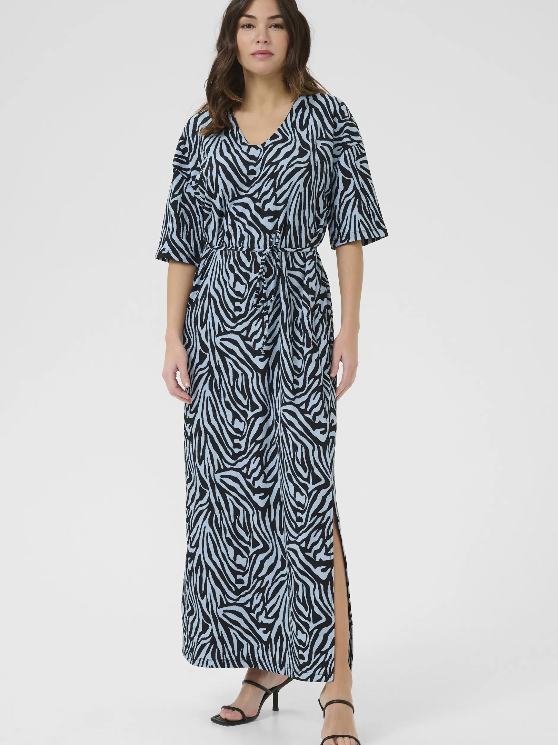 Kaffe Damen Kleid KAivanna in blau