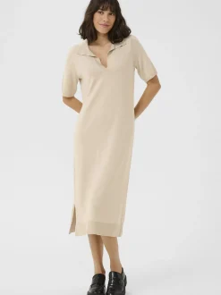 Kaffe Damen Kleid KAlizza in beige