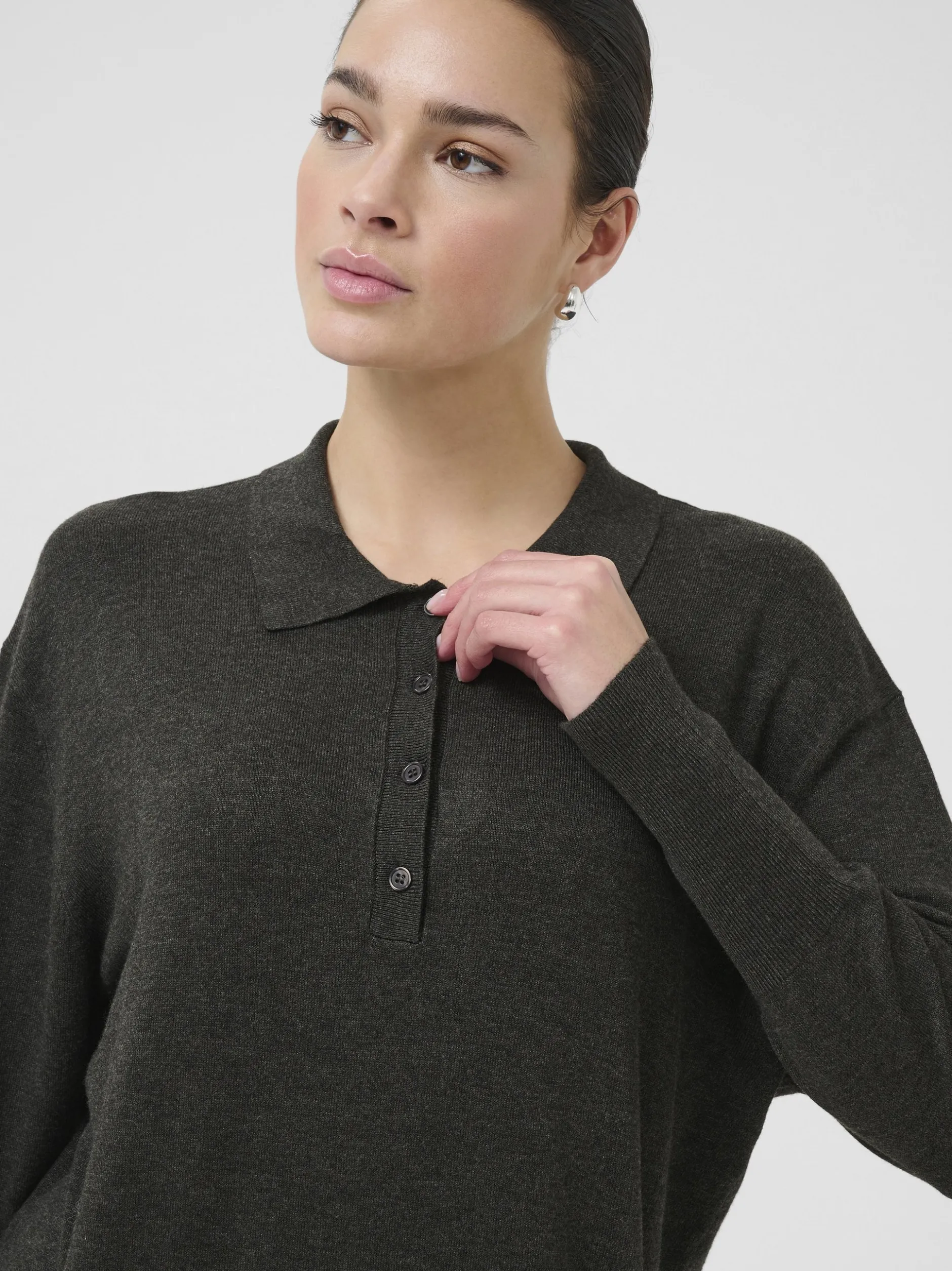 Kaffe Damen Kleid KAlizza in grau