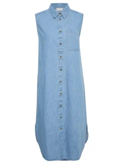 Kaffe Damen Kleid KAlouise in blau