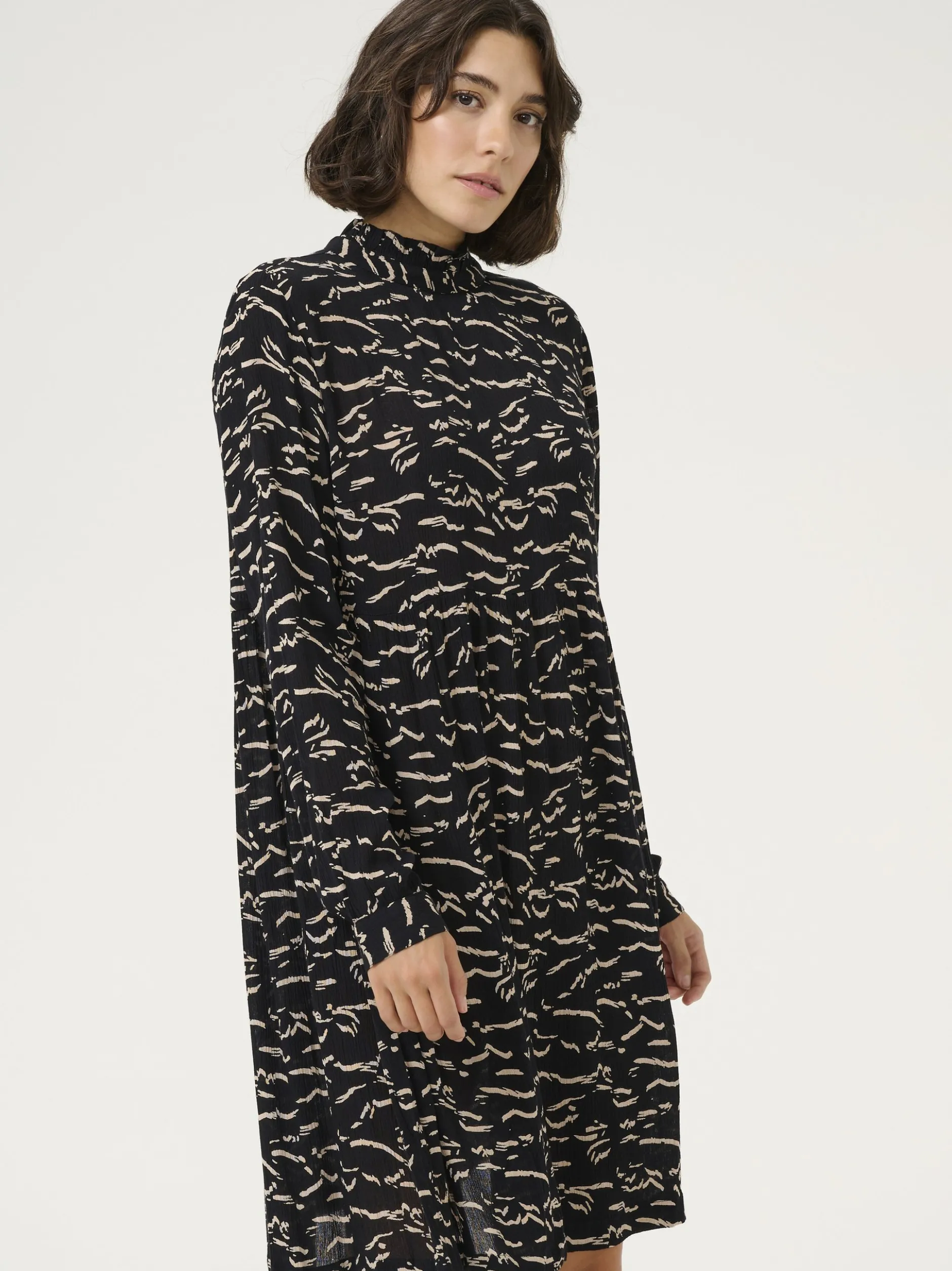 Kaffe Damen Kleid KAluna in schwarz