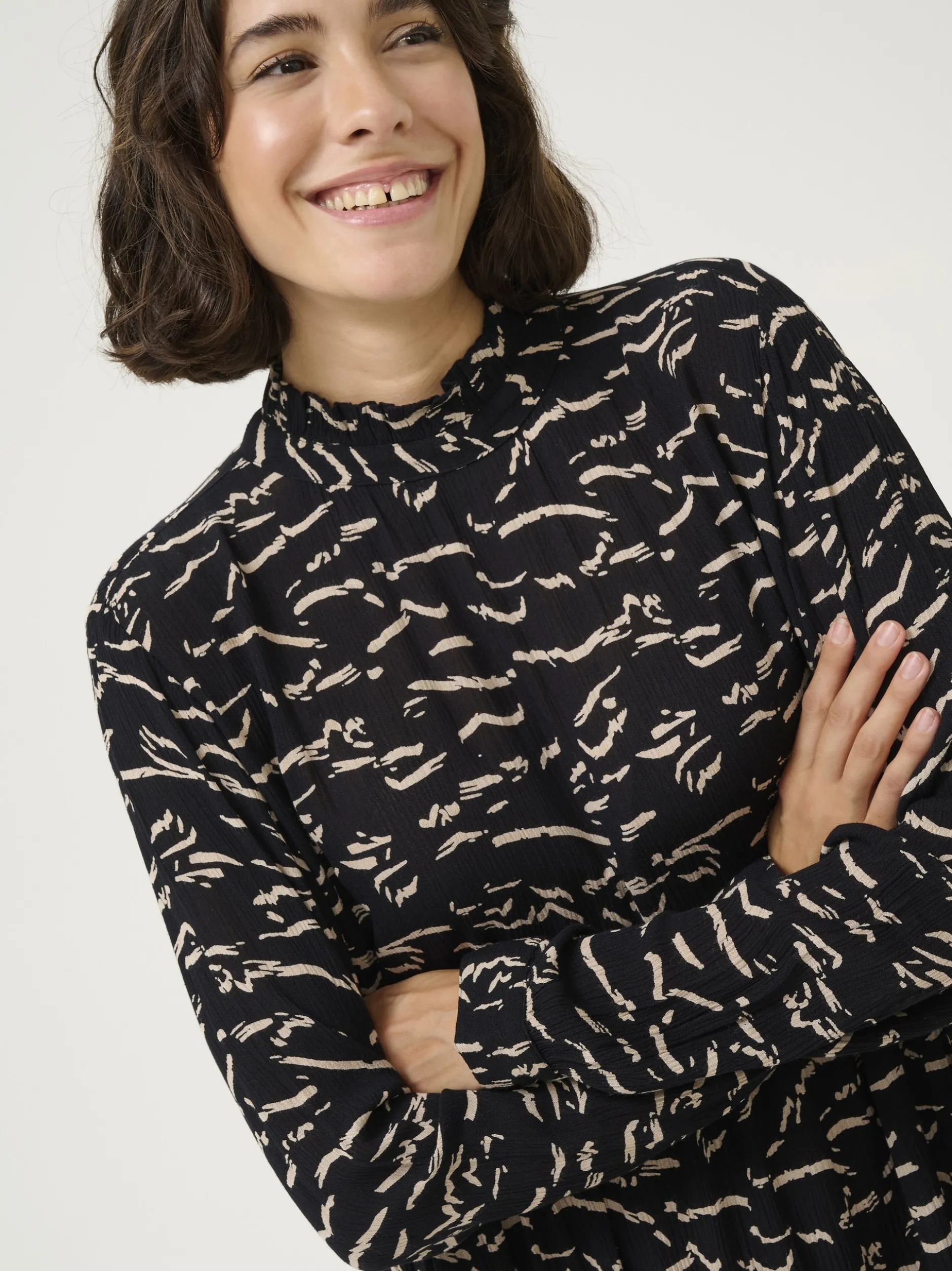 Kaffe Damen Kleid KAluna in schwarz