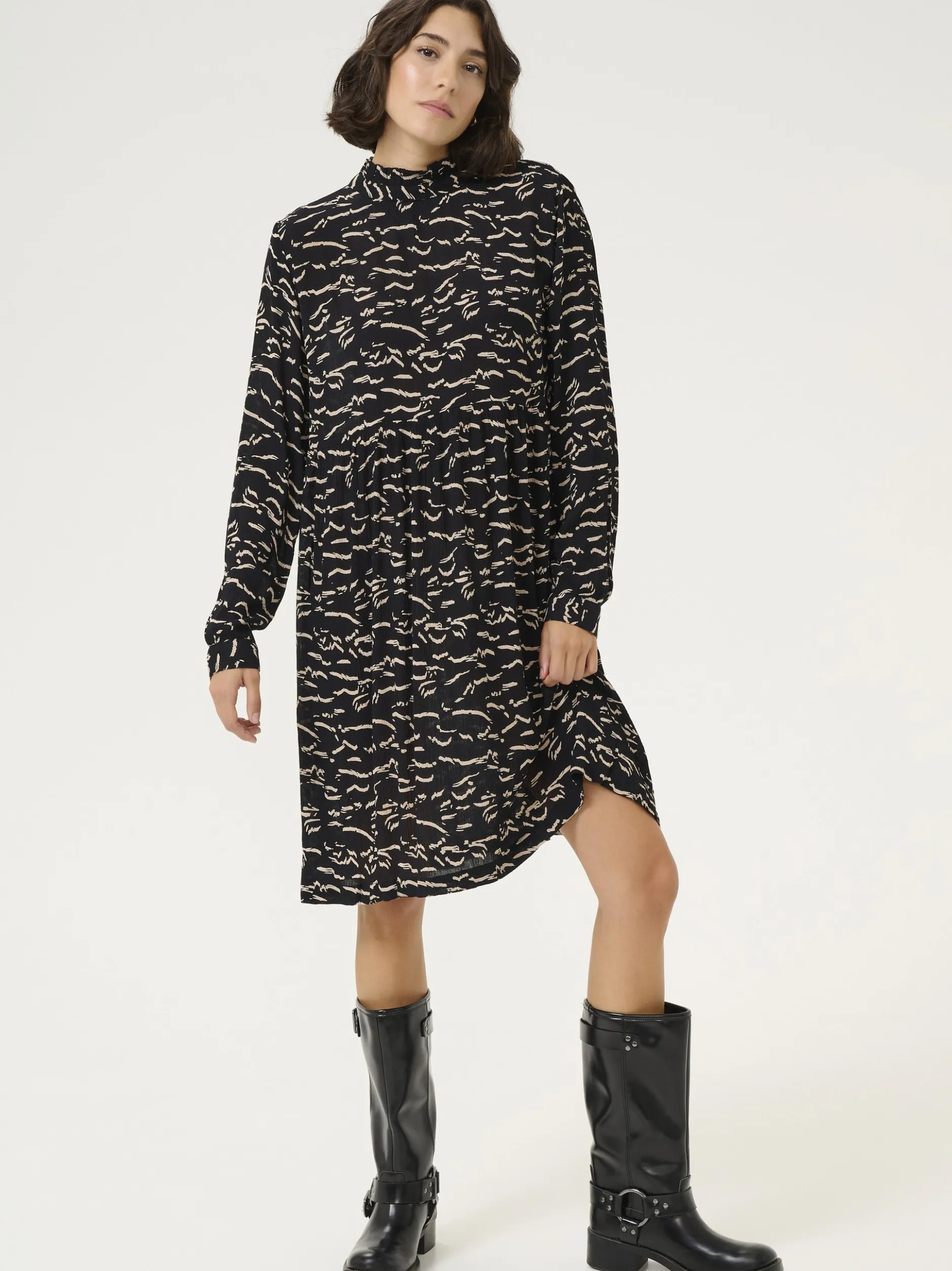 Kaffe Damen Kleid KAluna in schwarz