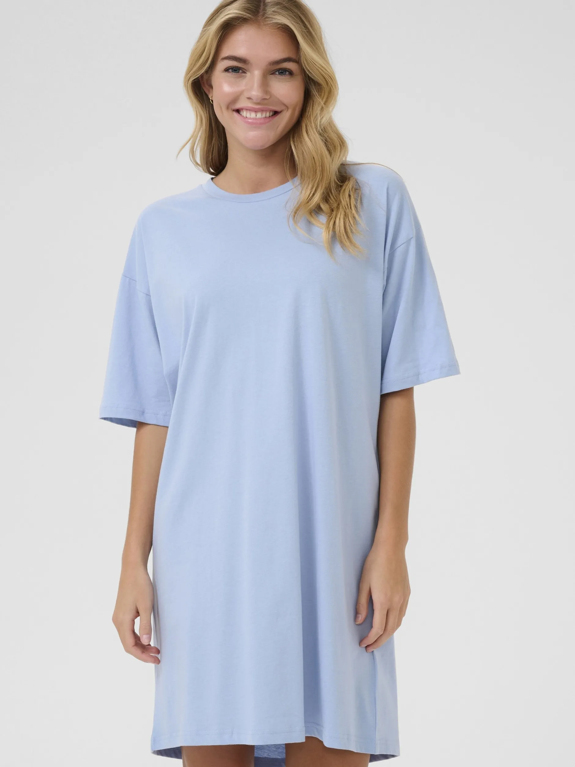 Kaffe Damen Kleid KAmaibritt in hellblau
