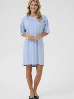 Kaffe Damen Kleid KAmaibritt in hellblau