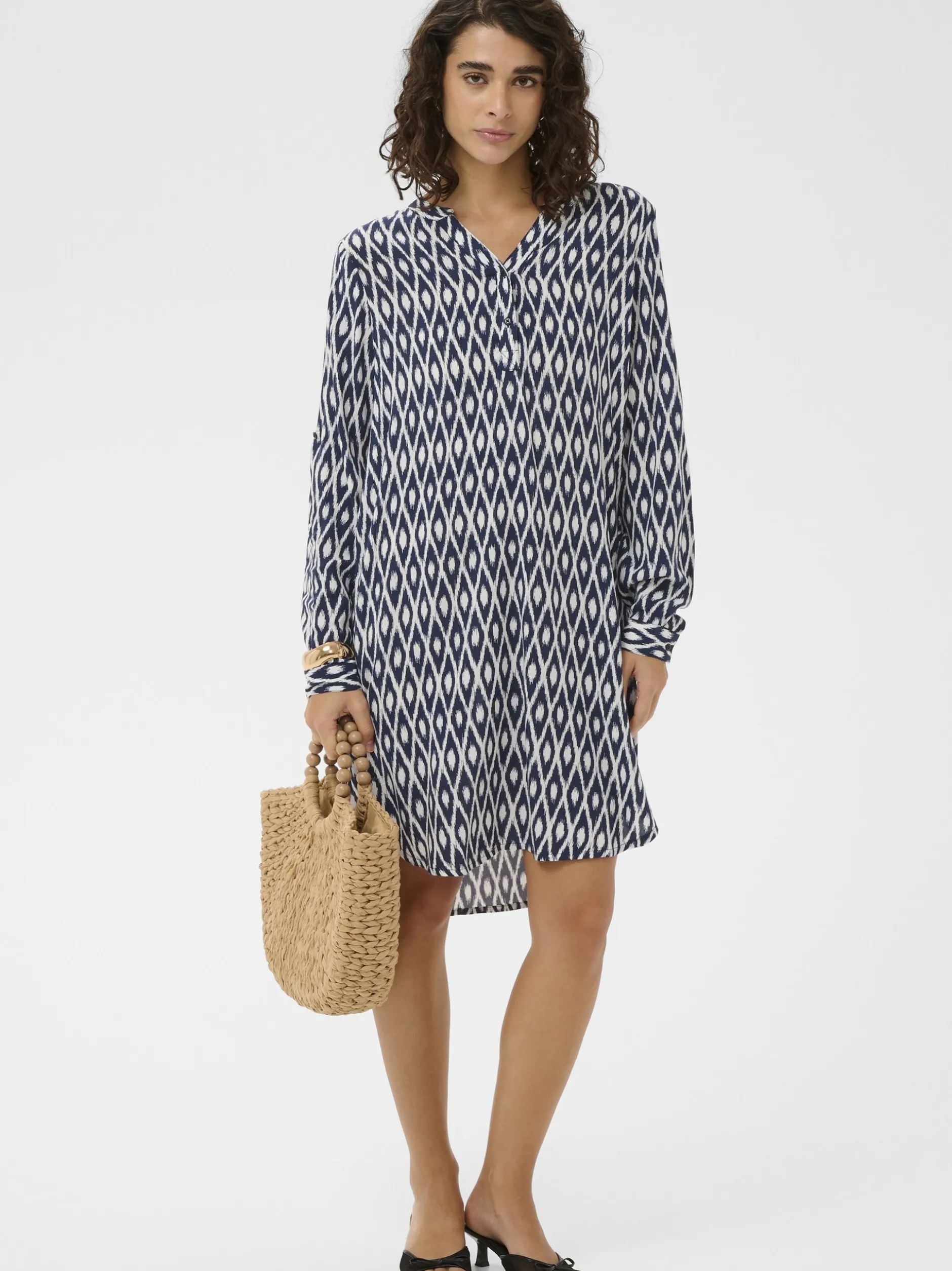 Kaffe Damen Kleid KAmarana in marine