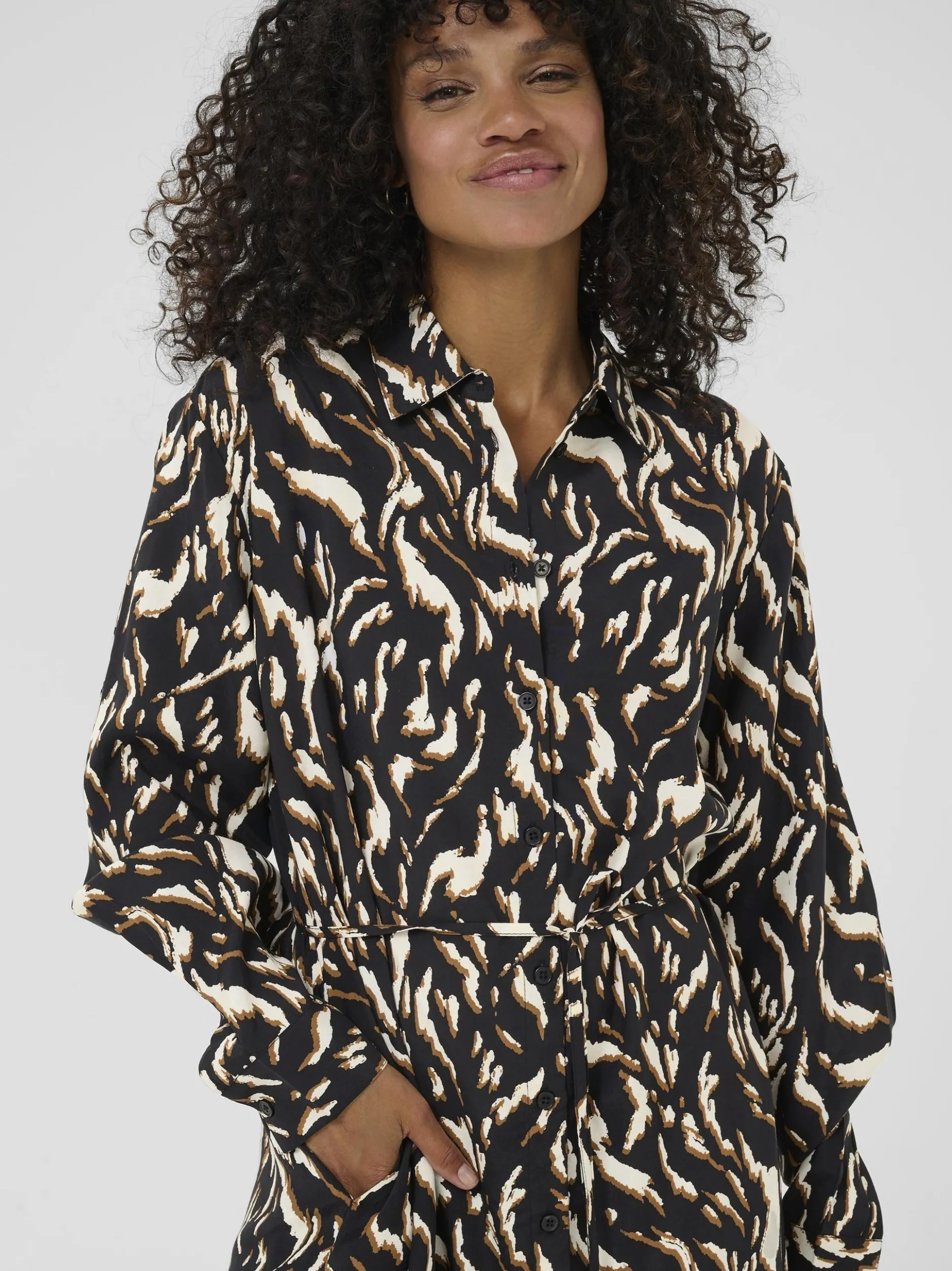 Kaffe Damen Kleid KAmille in schwarz