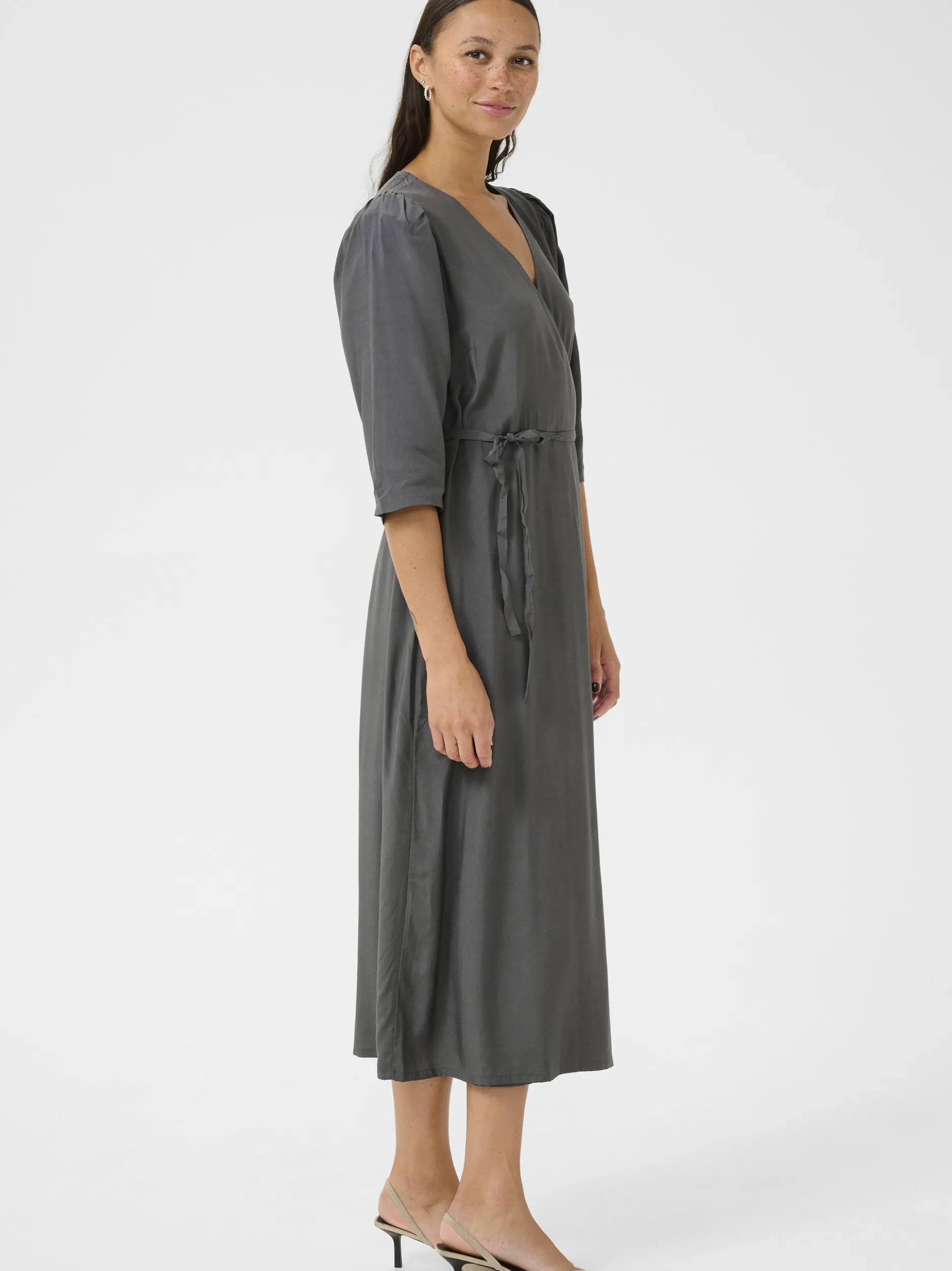 Kaffe Damen Kleid KAmira in anthrazit